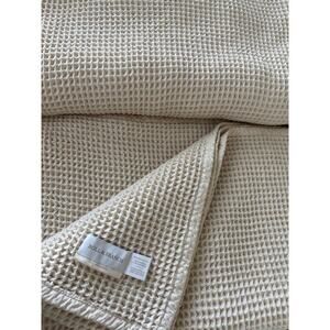 Boll & Branch King/Cal King Size Waffle Organic Cotton Bed Blanket in Natural